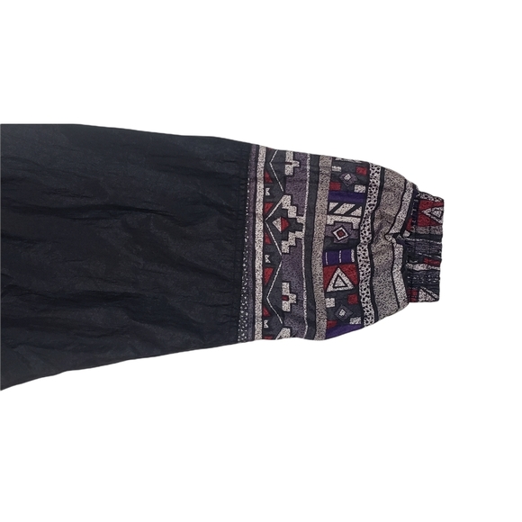 Vintage Geometric Aztec Print Windbreaker Jacket Size XL Nylon Zip Up Coat - Picture 5 of 10